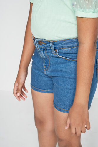 Blue Denim Shorts, Blue, image 4